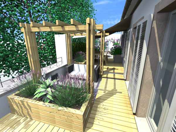 Jardin en terrasse