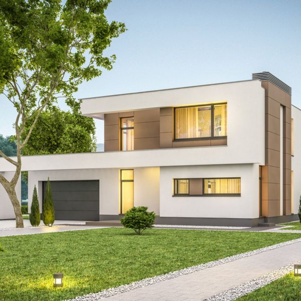 Agrandissement de maison avec volumes contemporains